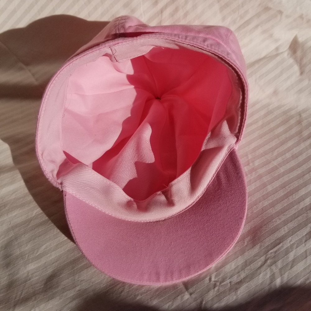 Baby Pink Cabbie Hat - Poofy Cap! - Picture 3 of 8